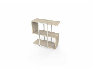 Tavolino in legno "HOMIA" - 56 x 25 x 56 cm - Travertino