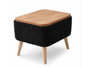 Tavolino in legno "Nora" - 60 x 30 x 45 cm - Nero