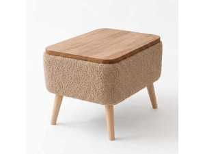 Tavolino in legno "Nora" - 60 x 30 x 45 cm - Marrone
