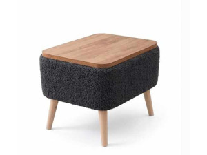 Tavolino in legno "Nora" - 60 x 30 x 45 cm - Antracite