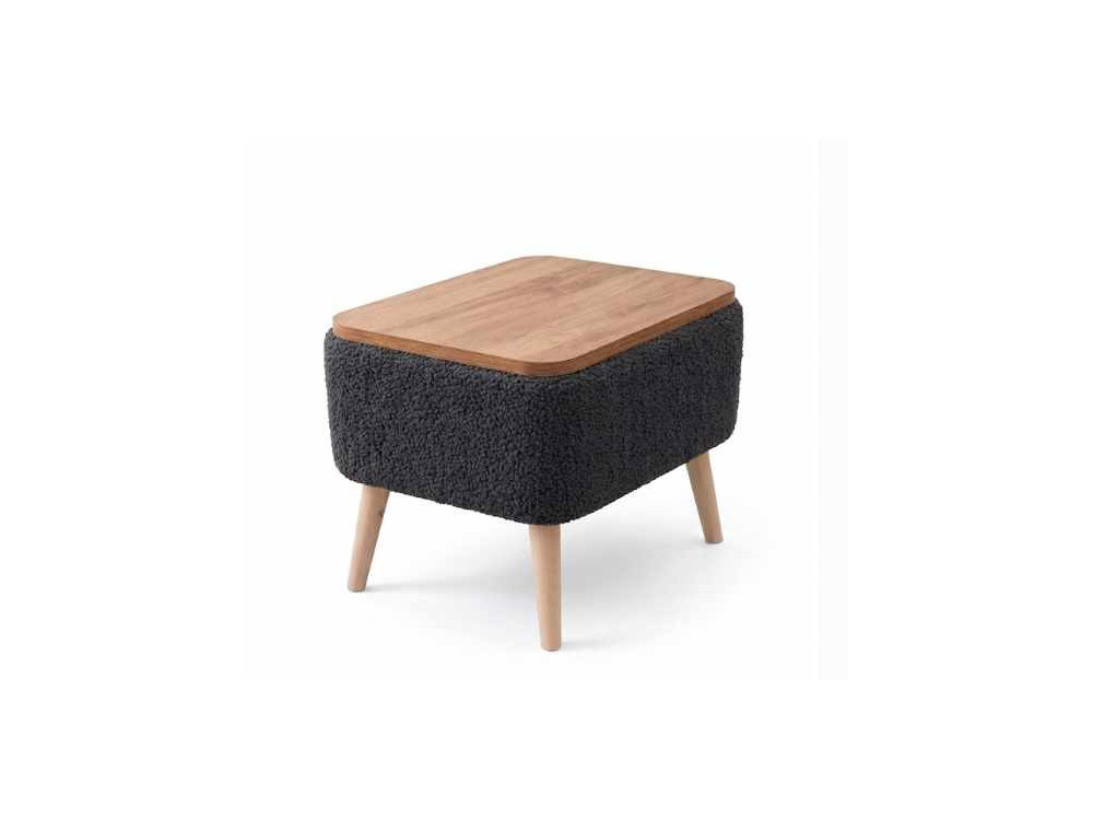 Tavolino in legno "Nora" - 60 x 30 x 45 cm - Antracite