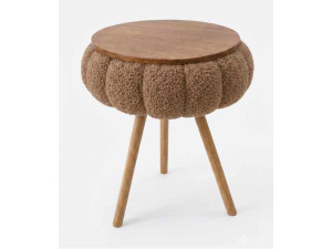 Tavolino in legno "Papatya Zgn" - 33 x 45 cm - Marrone
