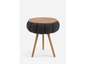 Tavolino in legno "Papatya Zgn" - 33 x 45 cm - Nero
