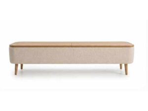 Mobile TV in legno "Sarven" - 120 x 30 x 45 cm - Bianco