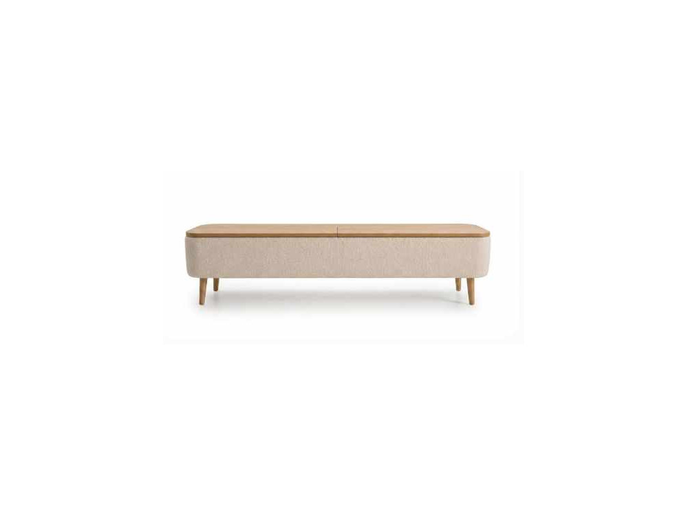 Mobile TV in legno "Sarven" - 120 x 30 x 45 cm - Bianco