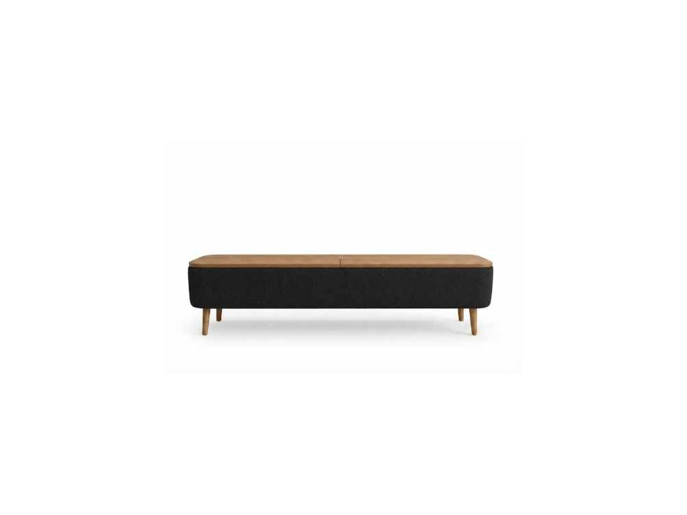 Mobile TV in legno "Sarven" - 120 x 30 x 45 cm - Nero