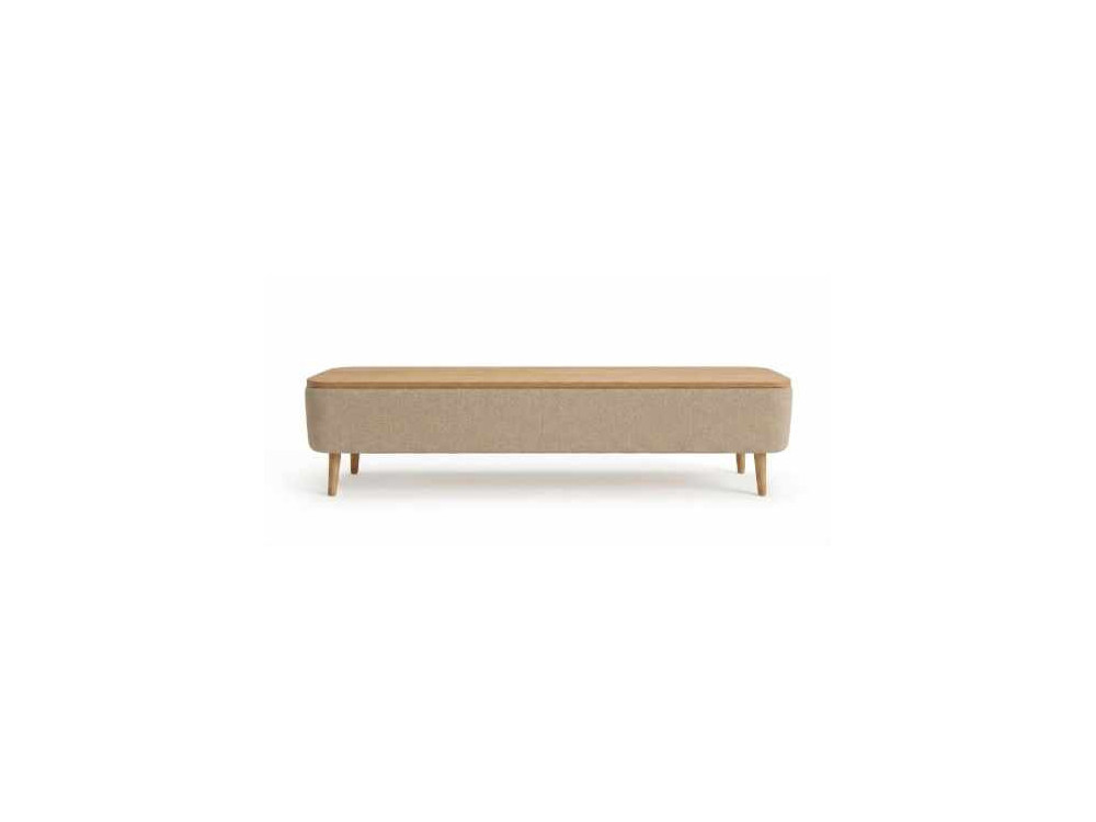 Mobile TV in legno "Sarven" - 120 x 30 x 45 cm - Beige