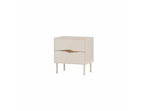 Comodino in legno “MARQUISE” - 50 x 35 x 52 cm - Gres / Oud scuro