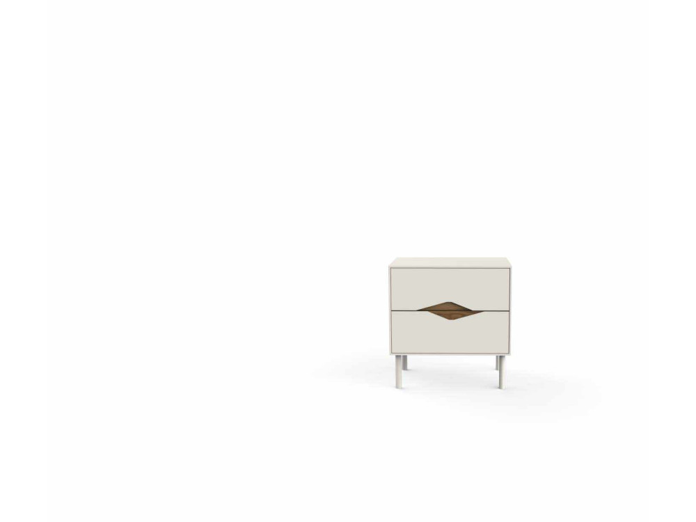 Comodino in legno “MARQUISE” - 50 x 35 x 52 cm - Gres / Oud scuro