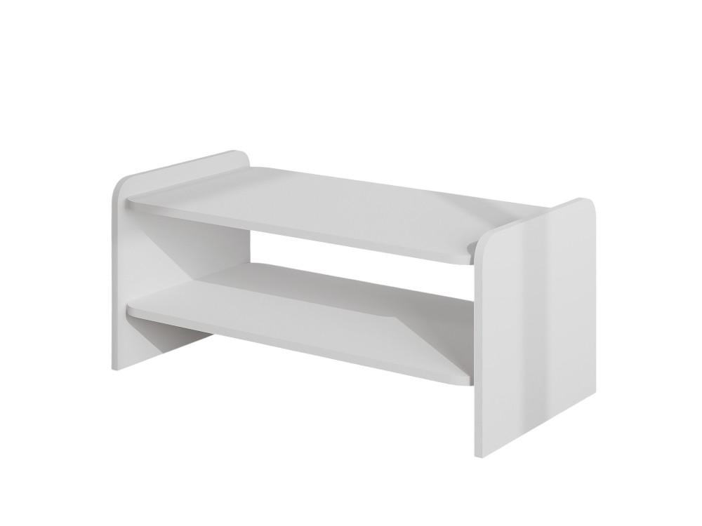Tavolino in legno "Amon" - 90 x 45 x 40 cm - Bianco