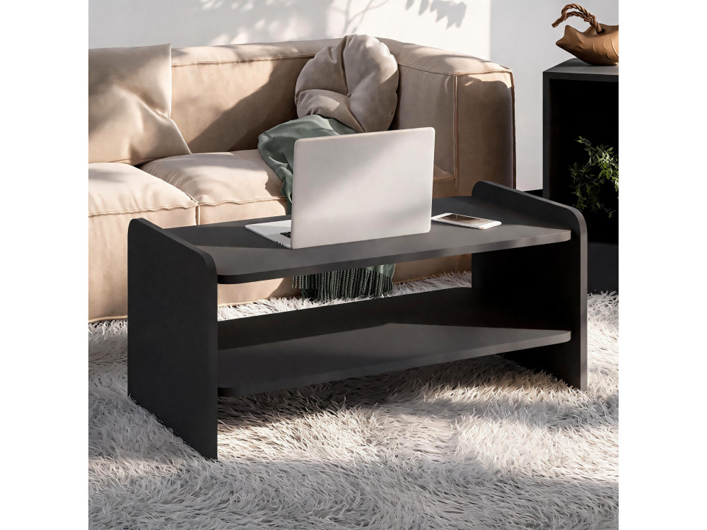 Tavolino in legno "Amon" - 89,8 x 39,8 x 44,8 cm - Antracite
