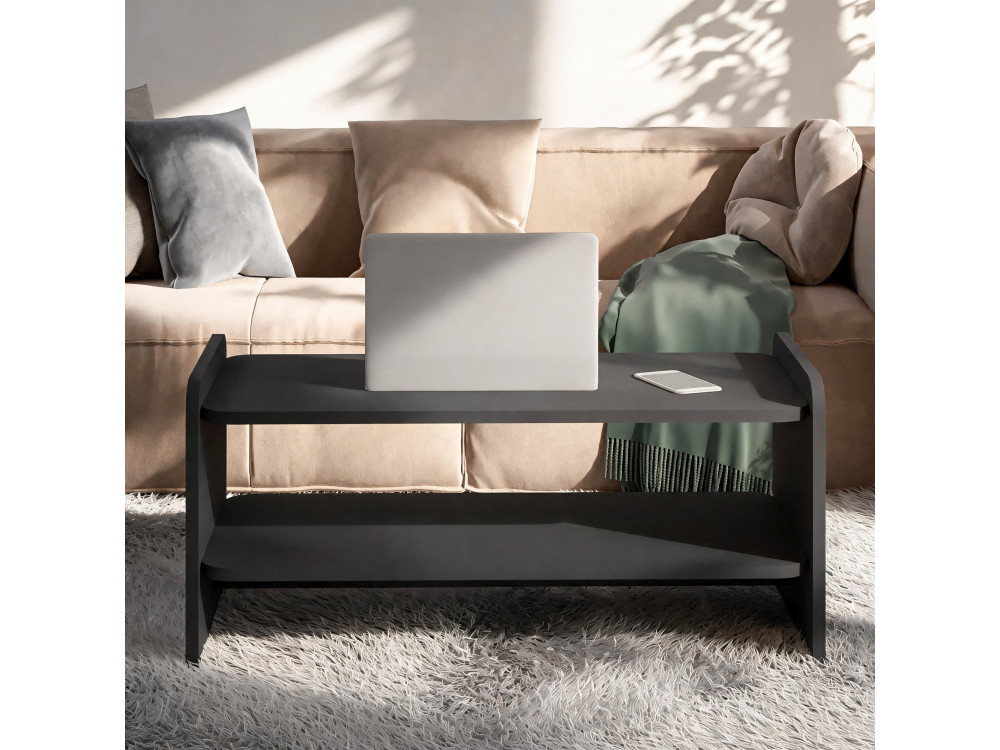 Tavolino in legno "Amon" - 89,8 x 39,8 x 44,8 cm - Antracite