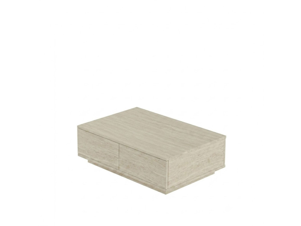 Tavolino in legno "Ave14" - 90 x 60 x 28 cm - Travertino