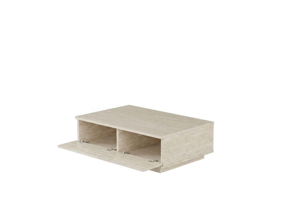 Tavolino in legno "Ave14" - 90 x 60 x 28 cm - Travertino