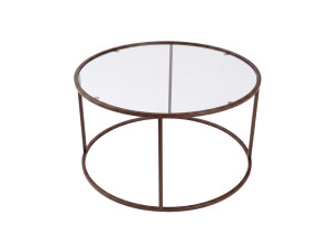 Tavolino in legno "Brown-Trs-80-Nrd-Srk" - 80 x 80 x 43 cm - Marrone