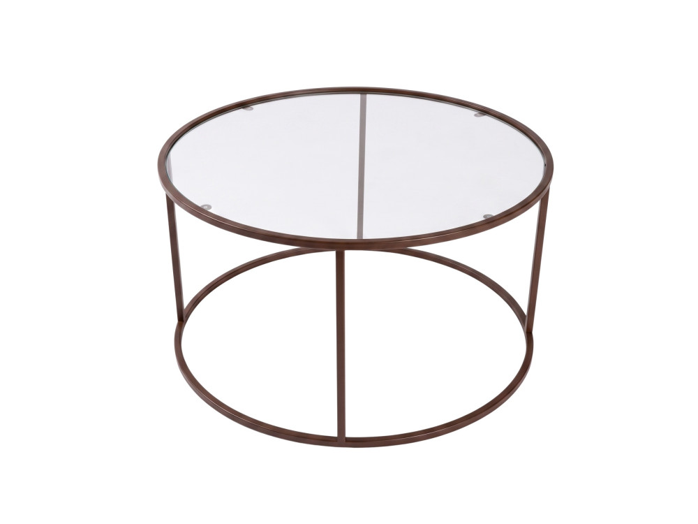 Tavolino in legno "Brown-Trs-80-Nrd-Srk" - 80 x 80 x 43 cm - Marrone