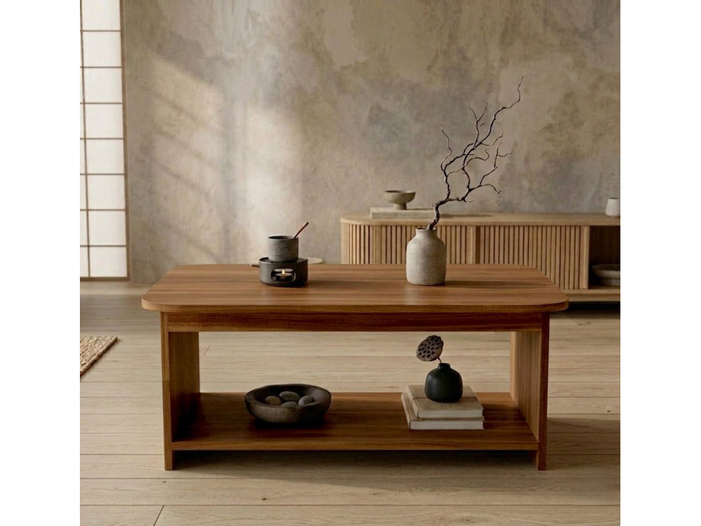 Tavolino in legno "Chb1" - 100 x 41,8 x 50 cm - Noce