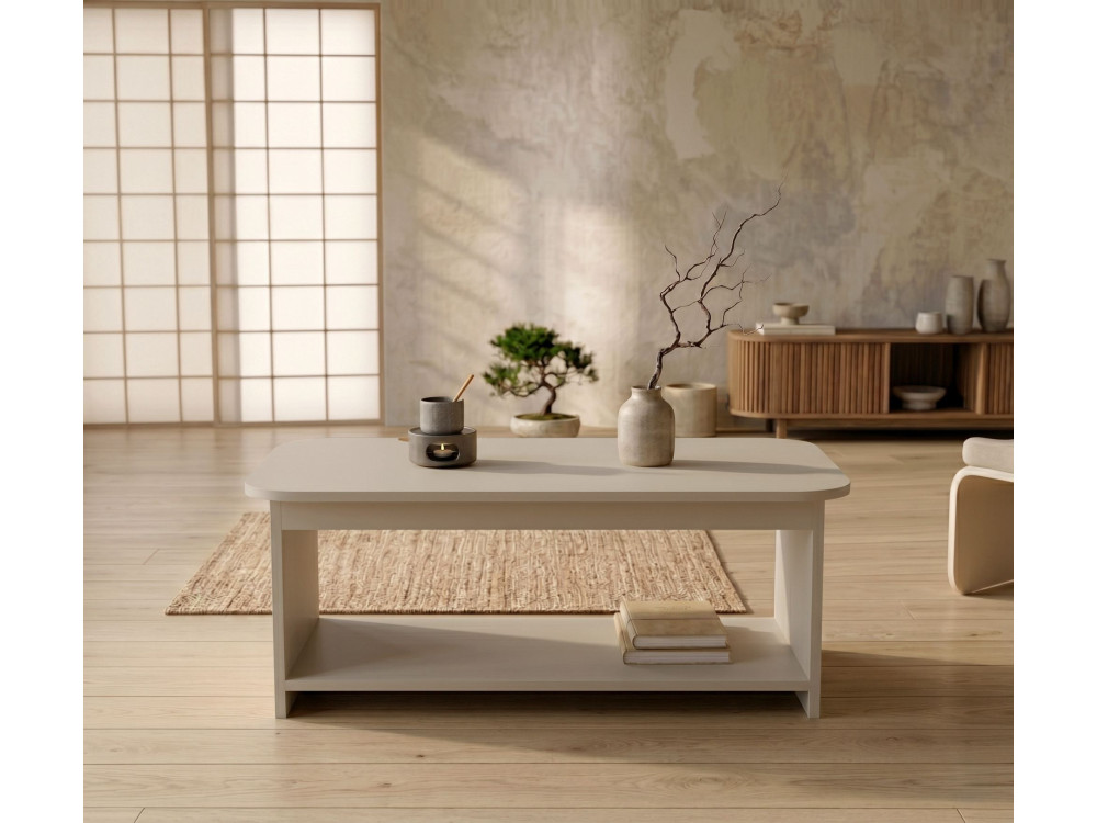 Tavolino in legno "Chb1" - 100 x 50 x 42 cm - Cachemire