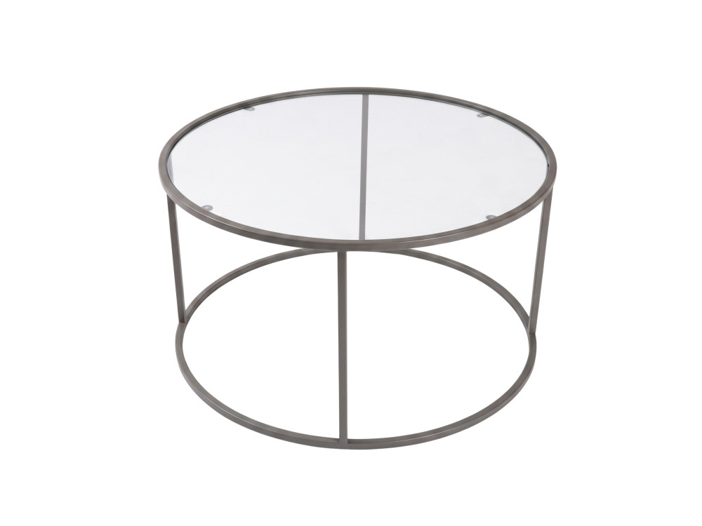 Tavolino in legno "Grey-Trs-80-Nrd-Srk" - 80 x 80 x 43 cm - Grigio