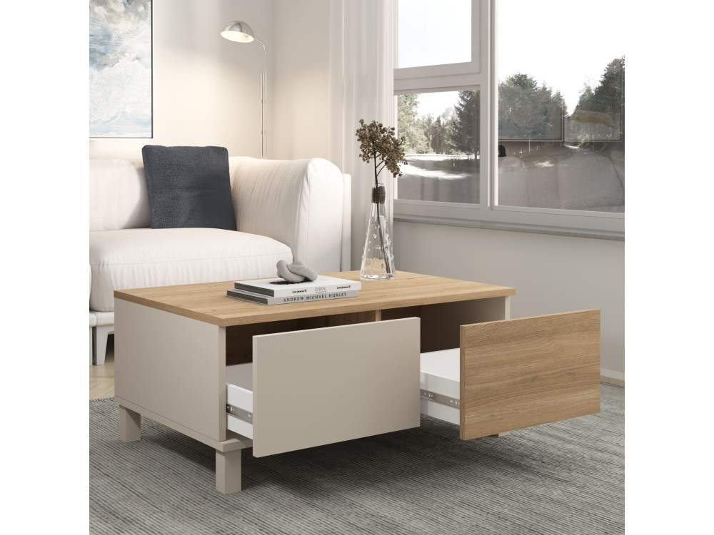 Tavolino in legno "Mood" - 90 x 60 x 40 cm - Sabbia