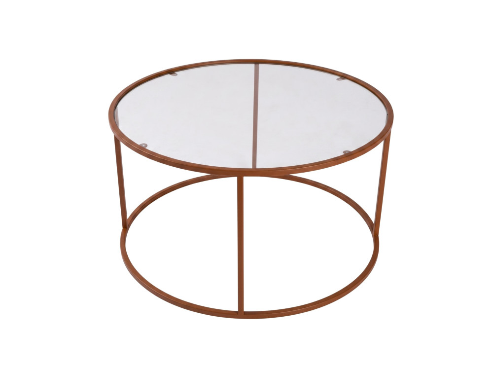 Tavolino in legno "Orange-Trs-80-Nrd-Srk" - 80 x 80 x 43 cm - Arancione
