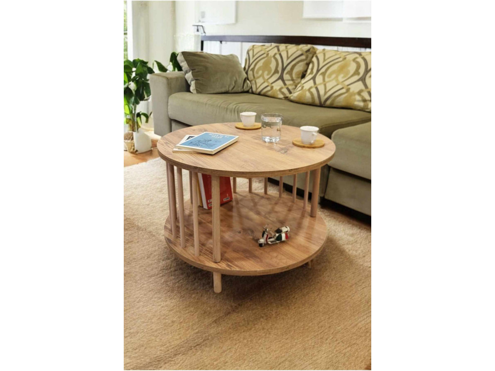Tavolino in legno "Peka-0108" - 60 x 43 cm - Pino