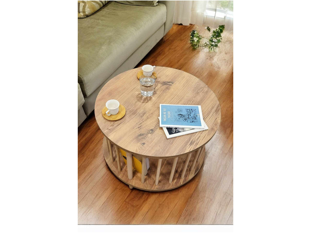 Tavolino in legno "Peka-0108" - 60 x 43 cm - Pino