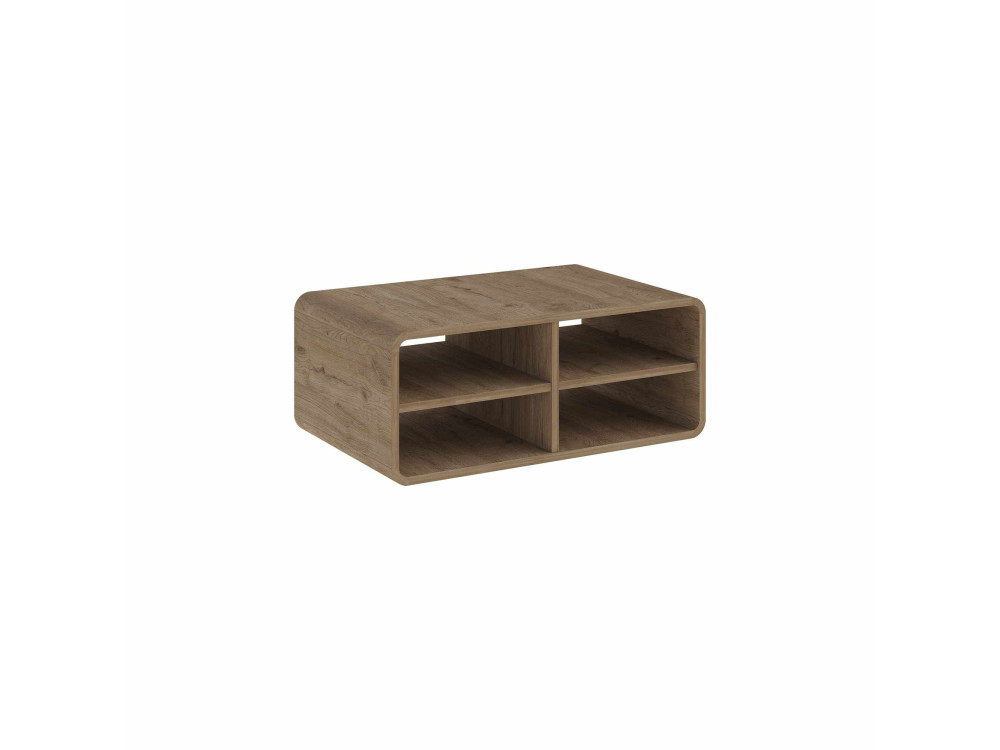 Tavolino in legno "ROVEL" - 80 x 50 x 32 cm - Naturale