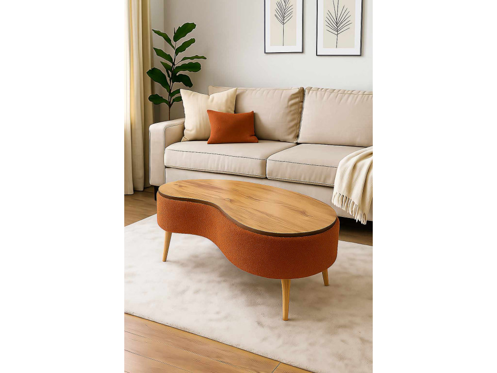 Tavolino in legno "Vera" - 98 x 50 x 45 cm - Marrone