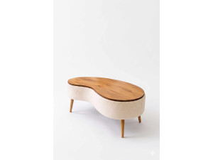 Tavolino in legno "Vera" - 98 x 50 x 45 cm - Bianco