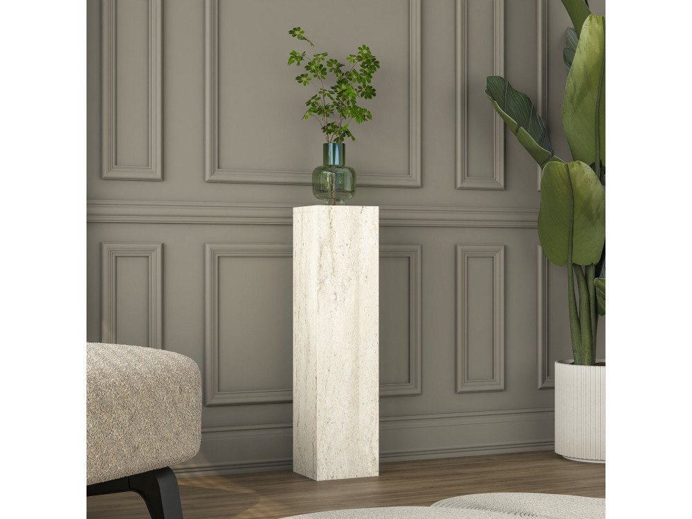 Tavolino in legno "AD107" - 20 x 18 x 80 cm - Travertino