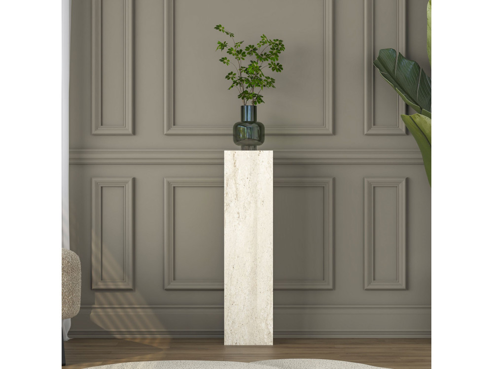 Tavolino in legno "AD107" - 20 x 18 x 80 cm - Travertino