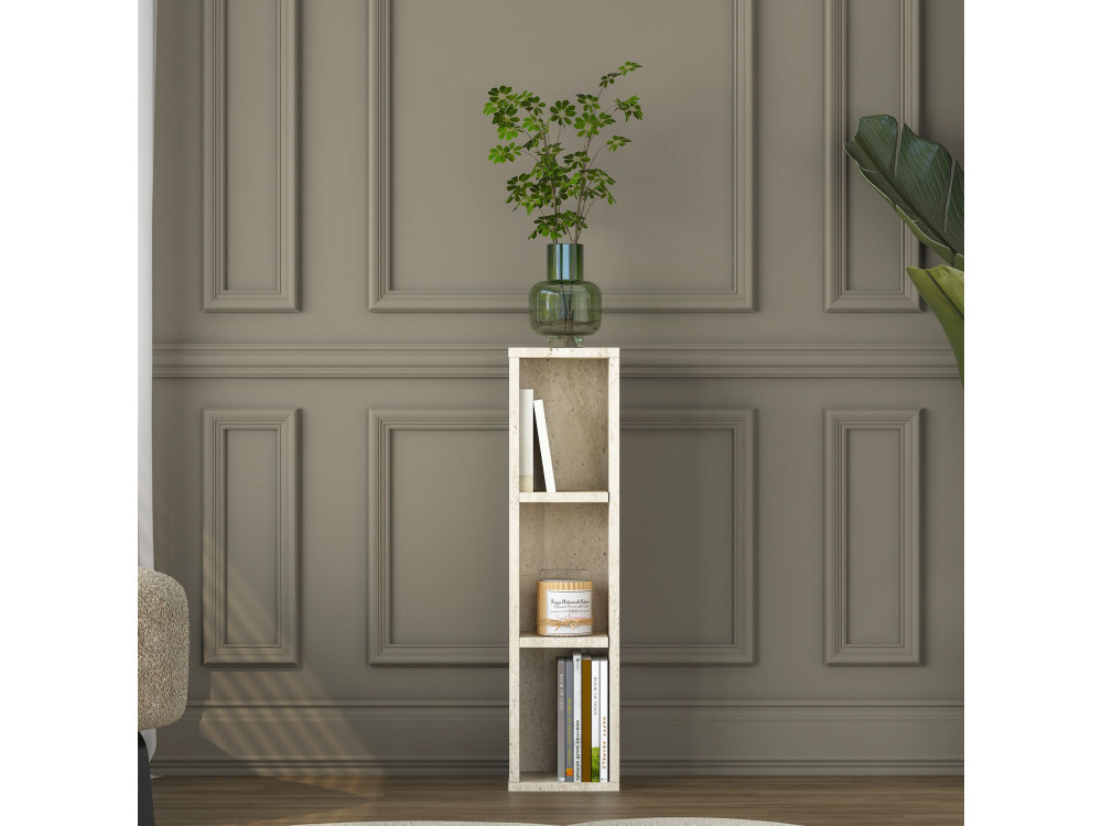 Tavolino in legno "AD107" - 20 x 18 x 80 cm - Travertino