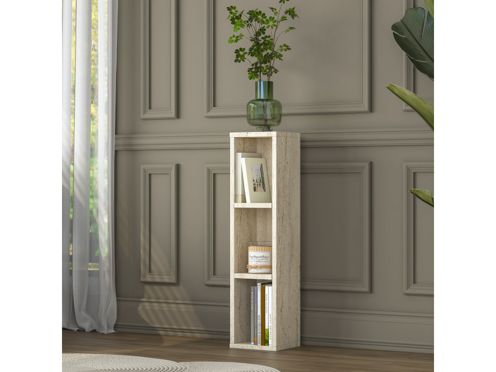 Tavolino in legno "AD107" - 20 x 18 x 80 cm - Travertino