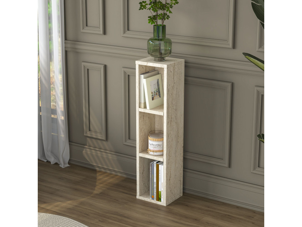Tavolino in legno "AD107" - 20 x 18 x 80 cm - Travertino