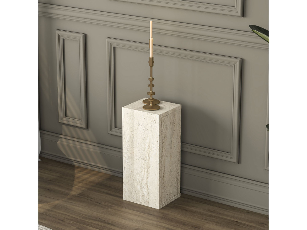 Tavolino in legno "AD109" - 20 x 18 x 45 cm - Travertino