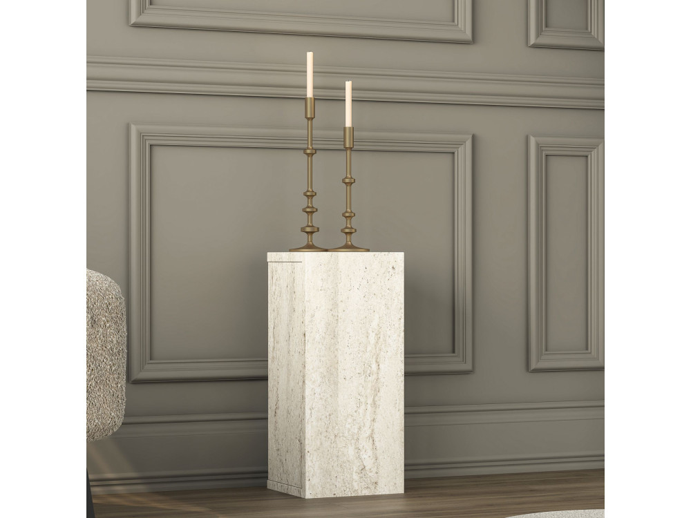 Tavolino in legno "AD109" - 20 x 18 x 45 cm - Travertino