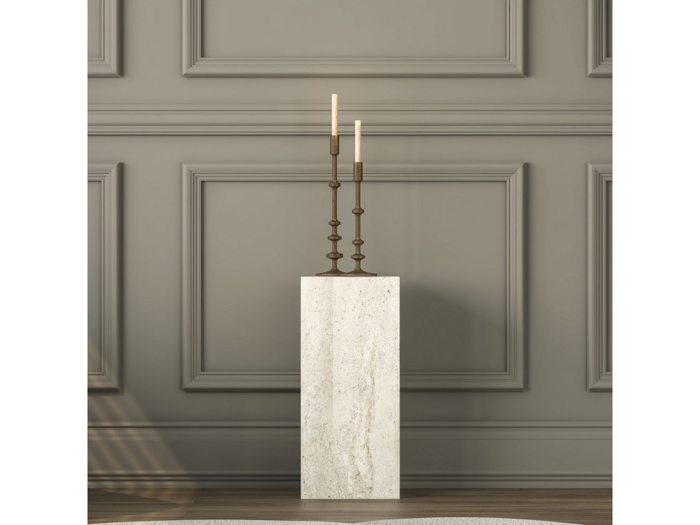 Tavolino in legno "AD109" - 20 x 18 x 45 cm - Travertino