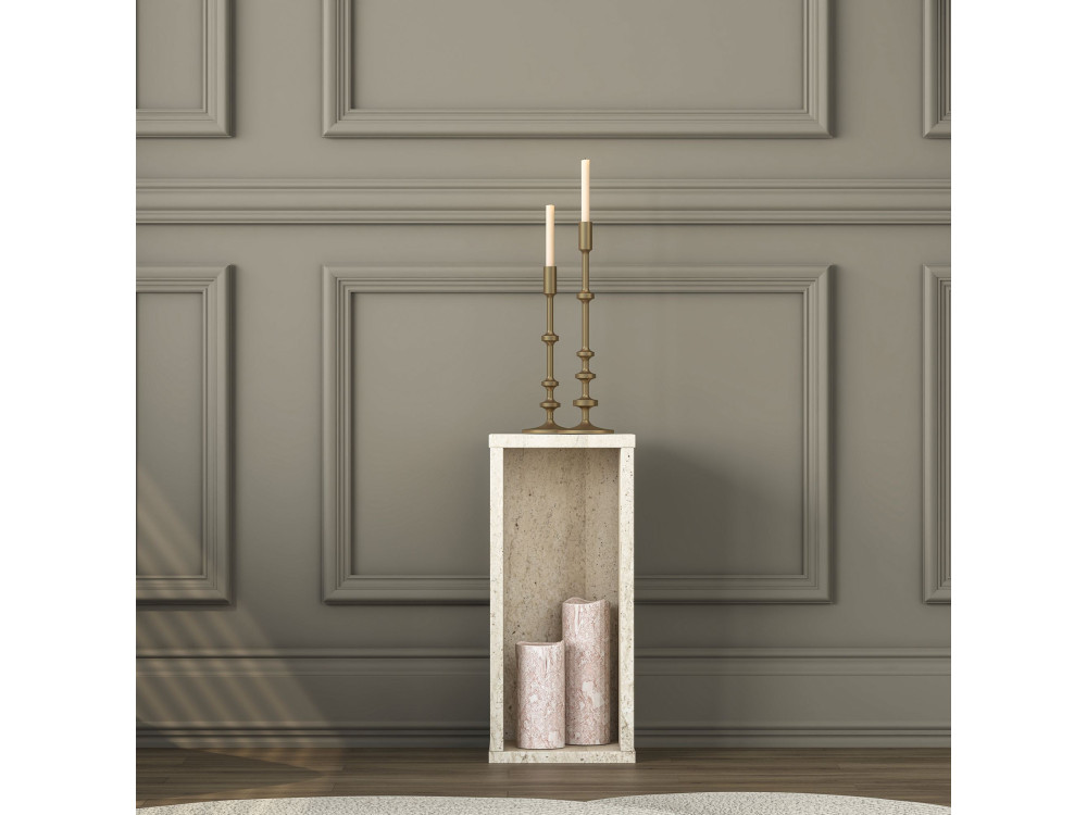Tavolino in legno "AD109" - 20 x 18 x 45 cm - Travertino