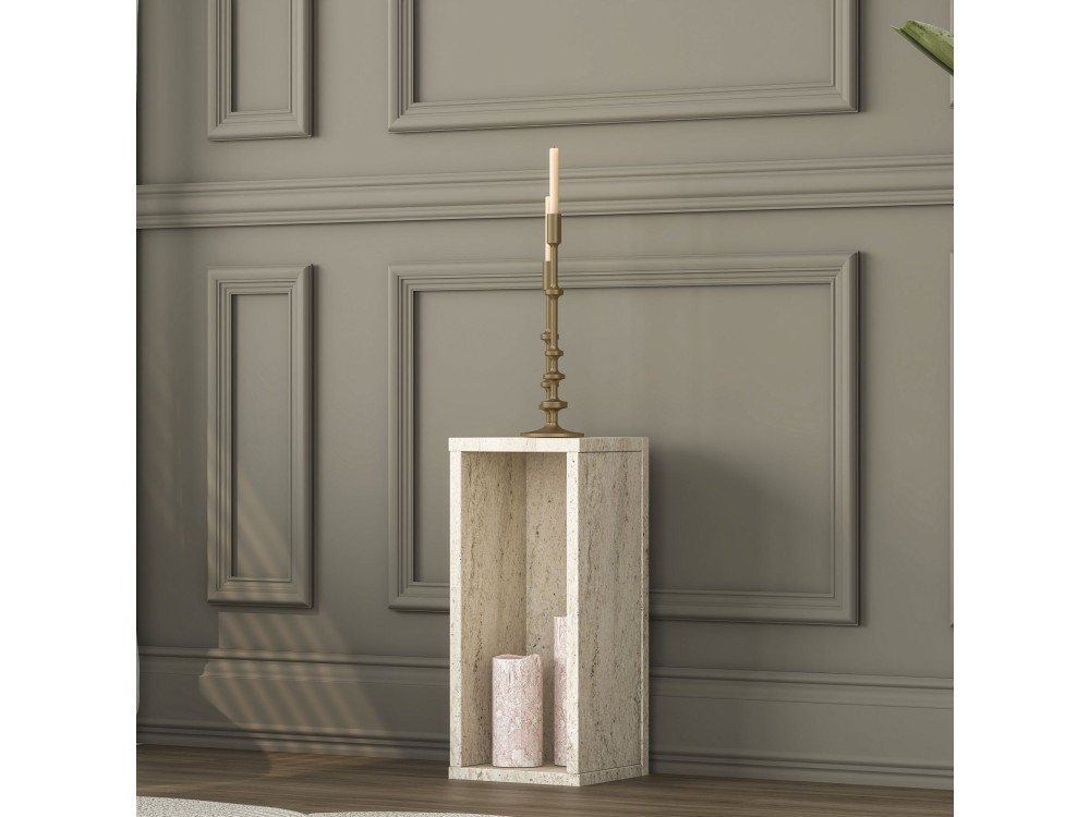 Tavolino in legno "AD109" - 20 x 18 x 45 cm - Travertino