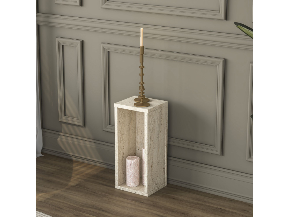 Tavolino in legno "AD109" - 20 x 18 x 45 cm - Travertino