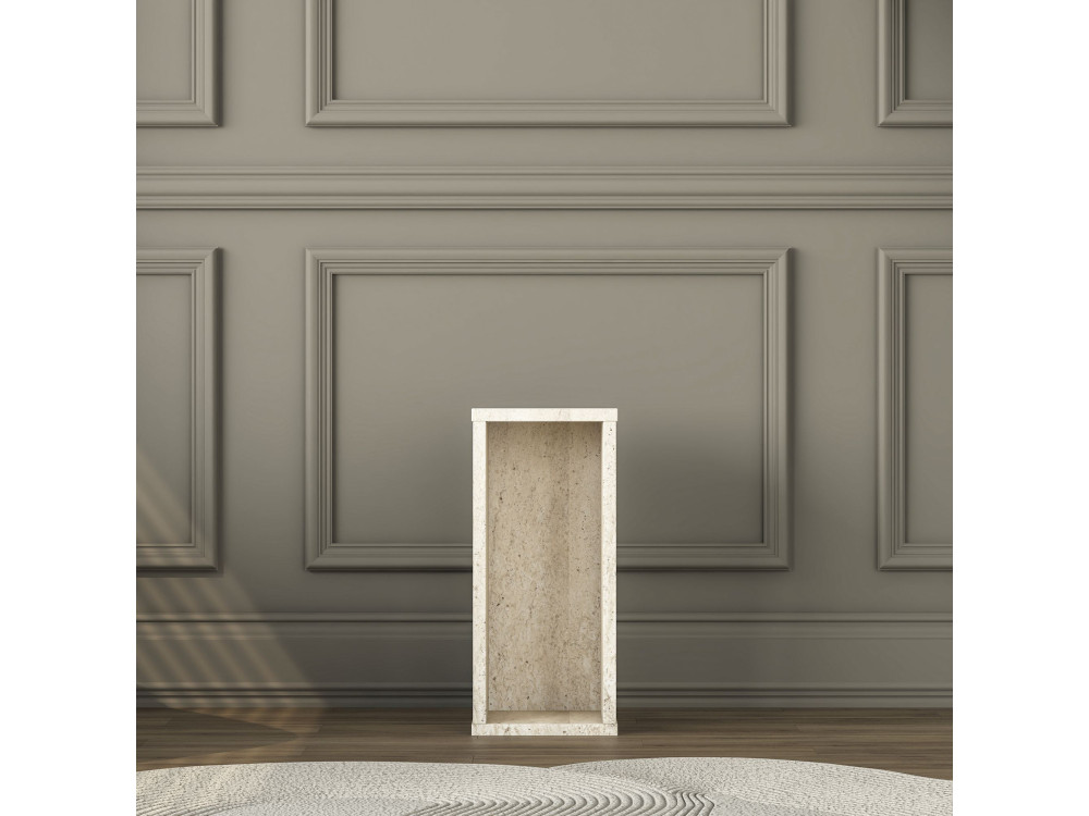 Tavolino in legno "AD109" - 20 x 18 x 45 cm - Travertino