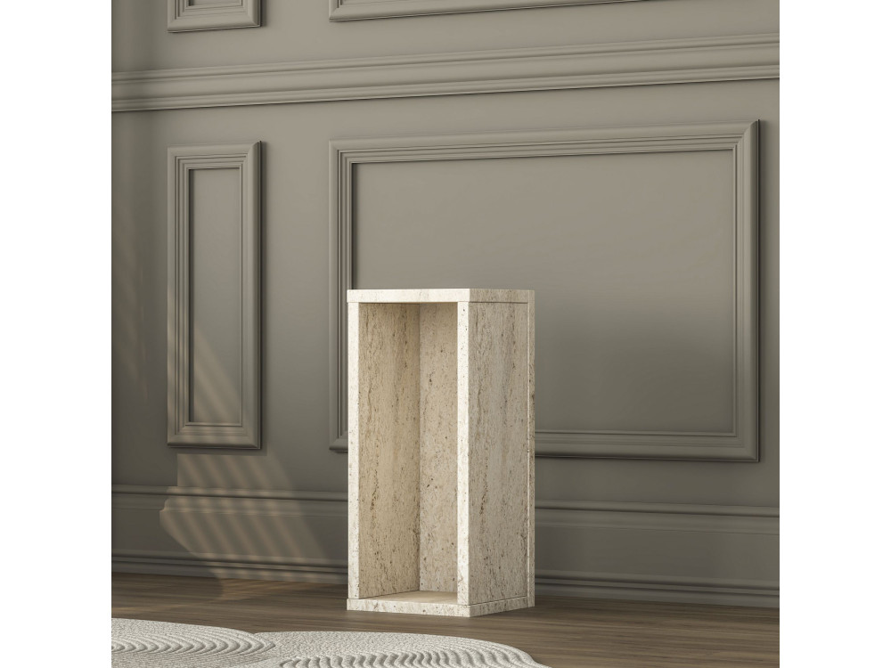 Tavolino in legno "AD109" - 20 x 18 x 45 cm - Travertino
