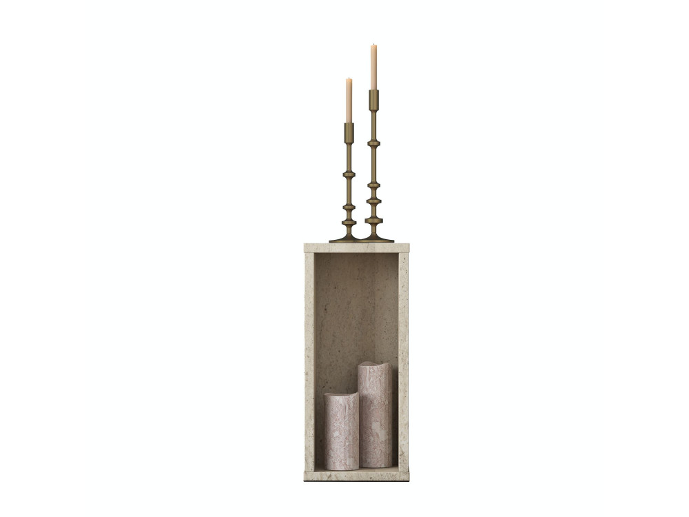 Tavolino in legno "AD109" - 20 x 18 x 45 cm - Travertino