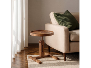 Tavolino in legno "Opus Yuvarlak 40" - 40 x 40 x 57 cm - Noce