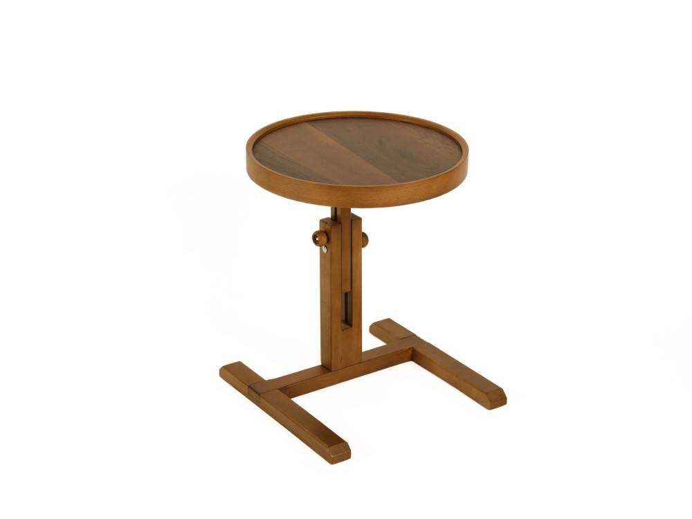 Tavolino in legno "Opus Yuvarlak 40" - 40 x 40 x 57 cm - Noce