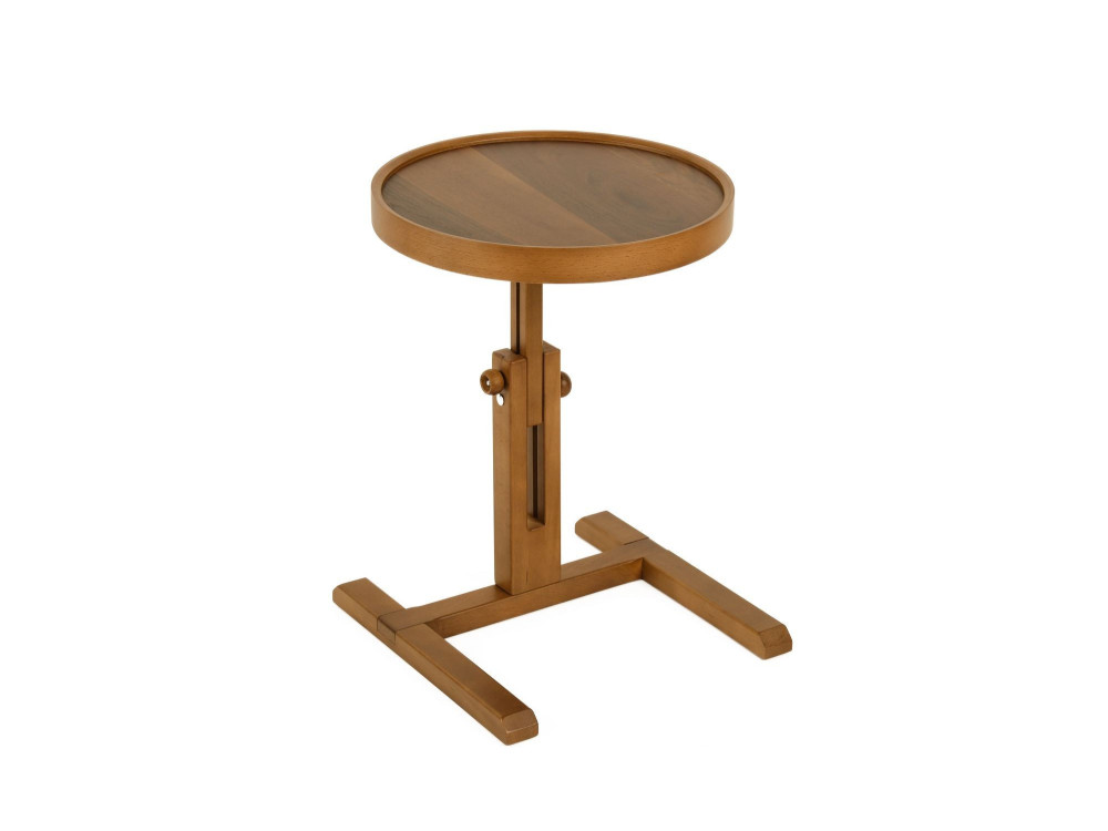 Tavolino in legno "Opus Yuvarlak 40" - 40 x 40 x 57 cm - Noce