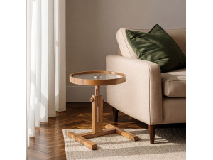 Tavolino in legno "Opus Yuvarlak 40" - 40 x 40 x 57 cm - Noce