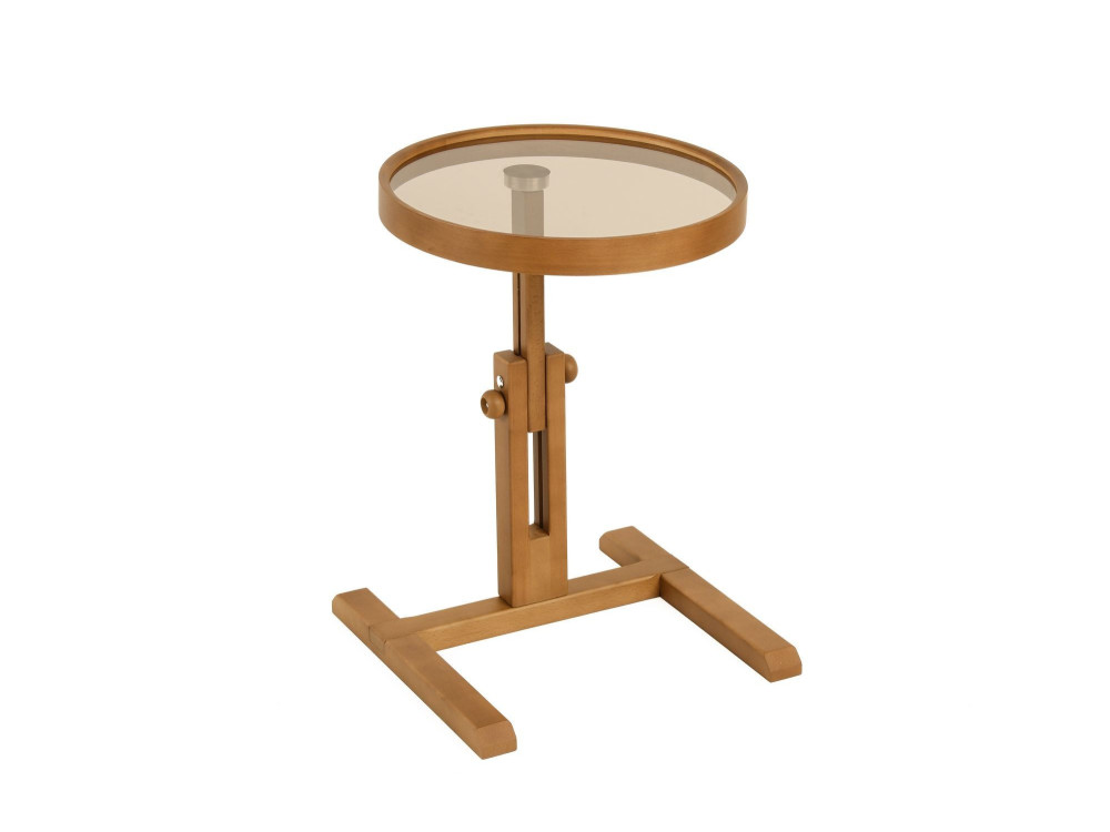 Tavolino in legno "Opus Yuvarlak 40" - 40 x 40 x 57 cm - Noce