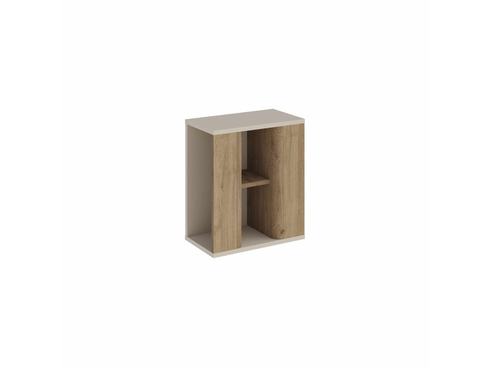 Tavolino in legno “VENTRO” - 45 x 25 x 51 cm - Naturale / Gres